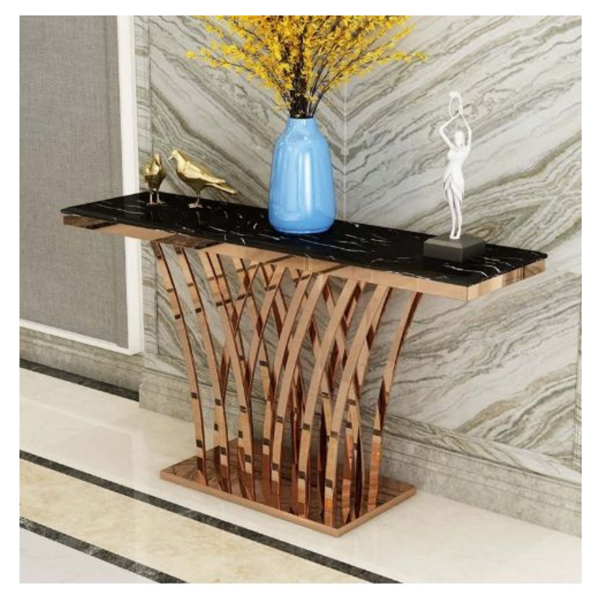 Cascade Ribbon Console Side Table